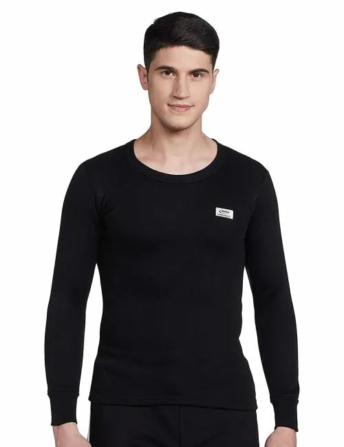 Buy Rupa Thermocot Men Black Solid Acrylic Blend Thermal Tops Online at