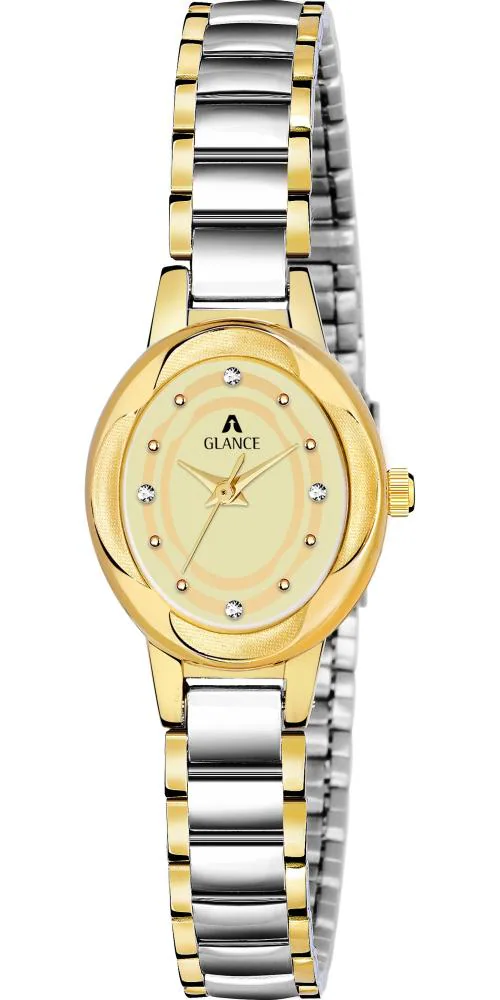 Aglance Analog Gold Dial Multi-color Strap Watch for Women & Girls (T23/TT)