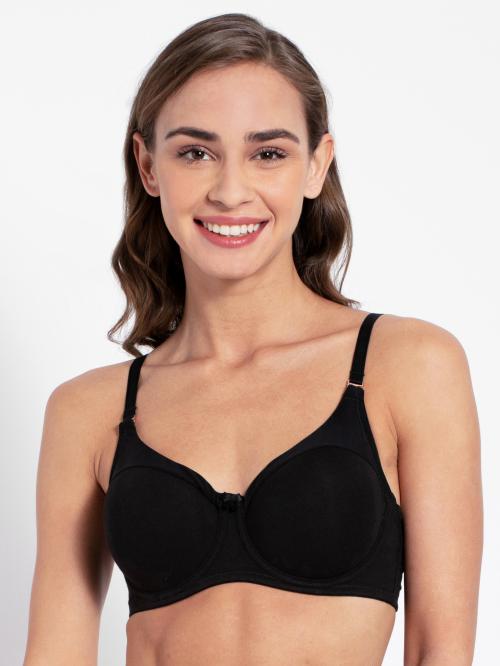 jockey Women Padded Under Wired Black T-shirt Bra