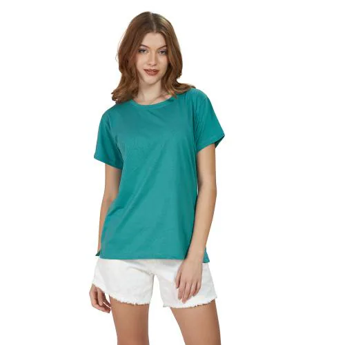 WEET Regular T-shirt for Women (Firozi)