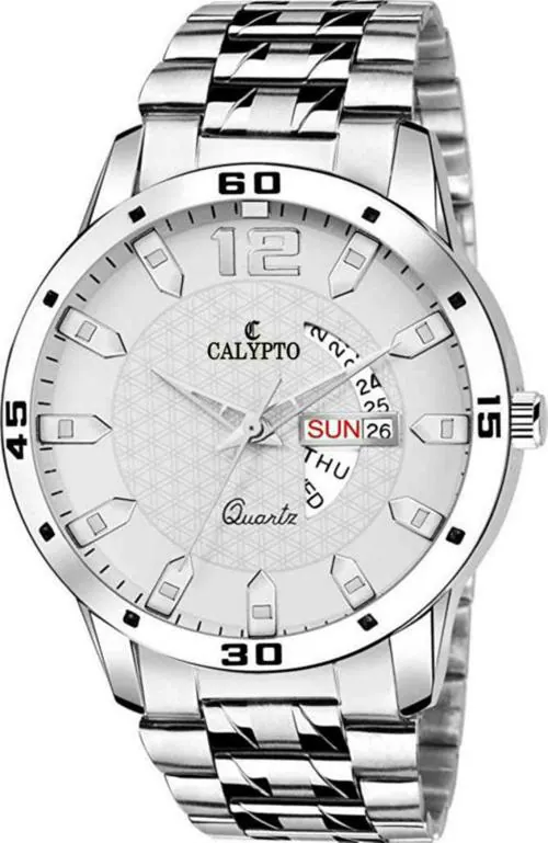 CALYPTO Analog Silver Dial Silver Strap Watch For Men SSDW01