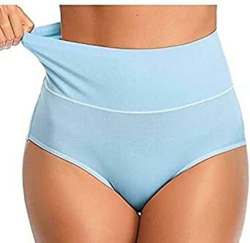 SHAPERX Women Blue Solid Pack of 5 Panties (XL)