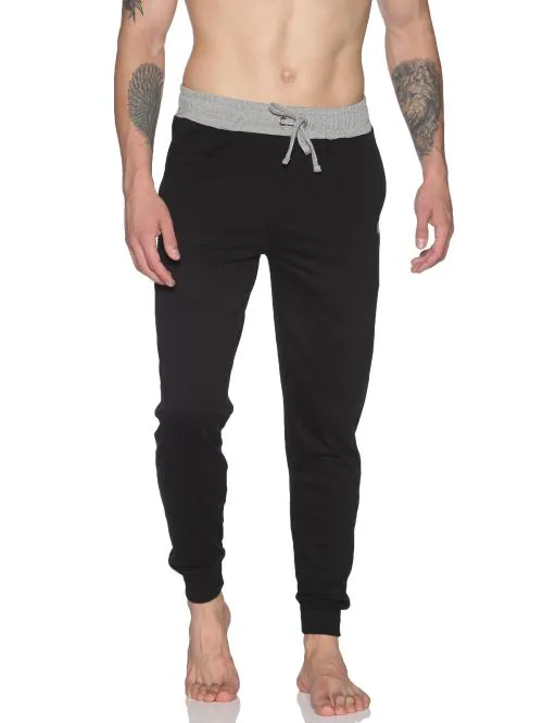 DOLLAR Men's Black Solid 100% Cotton Joggers