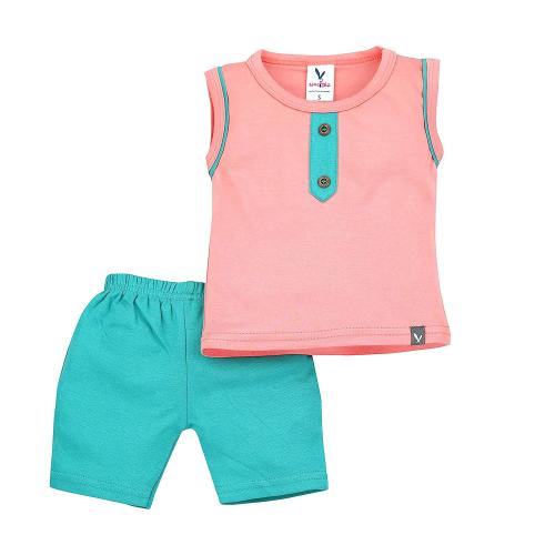 Macitoz Stylish and Comfy Cotton Baby Boy Summer Clothes Infant Toddler Beach Outfits Sleeveless Tank Tops Shorts Set | Sleeveless Tees and Shorts | Casual & Party Wears | Baby Boys