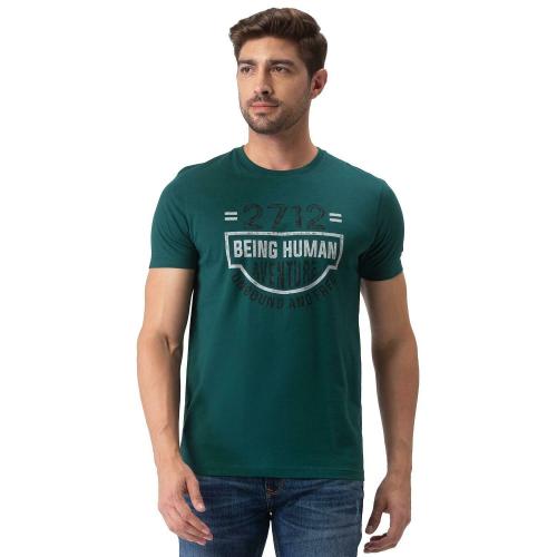 Being Human Forest Green Short Sleeve T-Shirts