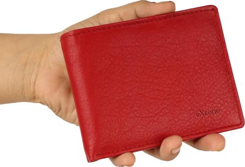 Excorio Men Red Genuine Leather Wallet