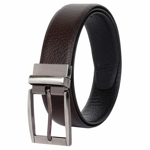 SWHF Premium Genuine Leather Reversible Belt for Men easily adjustable with Metal Buckle