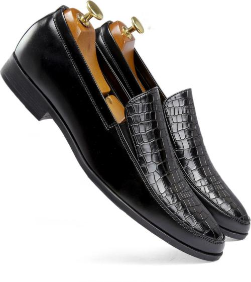 Bacca Bucci Mens Formal dress Shoe , Textured Toe Men Loafers Shoes Slip-on formal