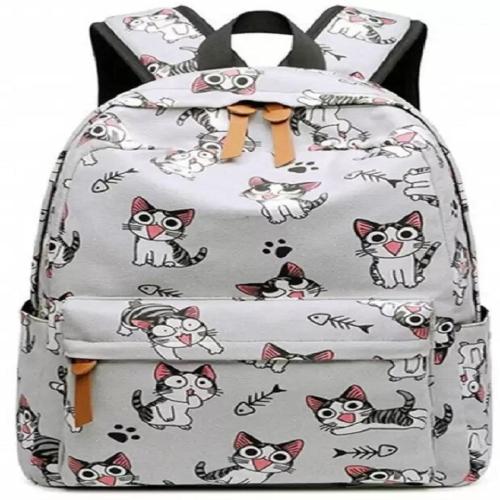 Lychee Bags Women Printed Canvas Backpack