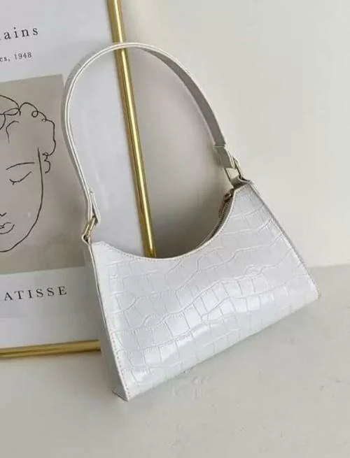 Daniel Clark White Synthetic Leather For Women, Girls Sling Bag