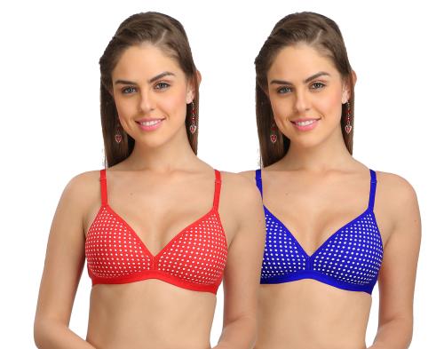 Selfcare Women T-Shirt Lightly Padded Polka Dot Bra