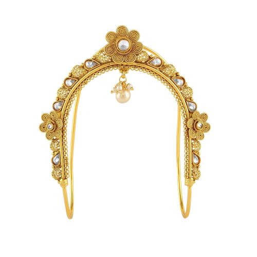 Buy Accessher Brass Jewellery Bridal Gold Plated South Indian Bajubandh