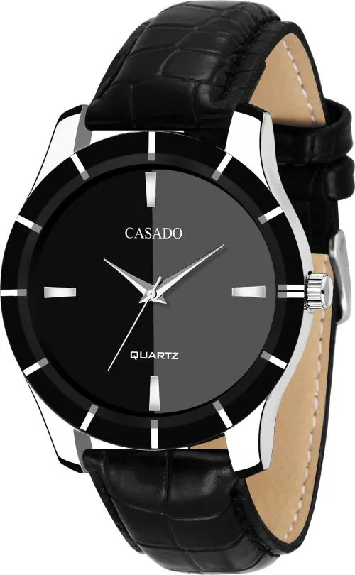 Casado Analog Black, Grey Dial Black Strap Watch For Boys (Csd-330-Blk-Blk)