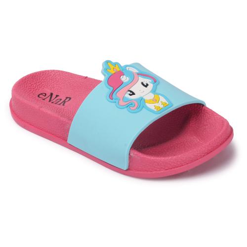 eNaR Pink/Sky Kids Unisex Flip-Flop Slidders | Soft, Comfortable, Indoor & Outdoor Slippers & Chappals-13