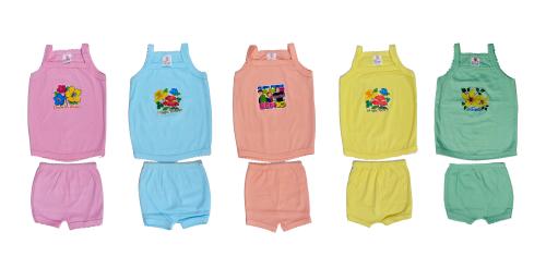 Veecap Born Baby Poly Cotton Solid Colour T-Shirt Combo set for Infant 6-12 Months ( Multicolour Pack of 5)