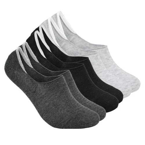 XJARVIS Combed Cotton Non-Slip No Show Low Cut Loafer Socks With Anti Slip Silicon Grip for Men's & Women's Pack of 3 Pairs (Multicolor; Free Size)