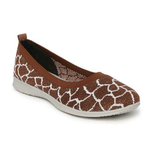 Marc Loire Women Brown Woven Design Flat Ballerinas