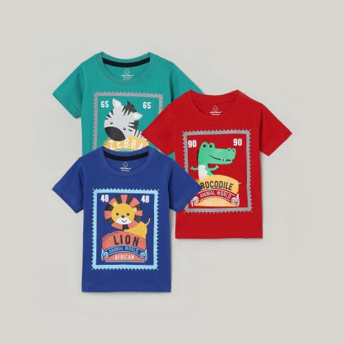 The Boo Boo Club Boys Yellow Printed 100% Cotton Pack of 3 T-shirt kids wear| t shirt for kids| t shirt for boys| t shirt for girls| t shirt| tshirt boys| boys tshirt| boys t tshirts| boys dress| girls t tshirts| tshirts| t shirts