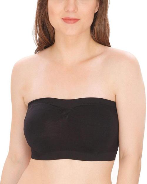 Veeva Beauty & Fashion Women Black Cotton Blend Tube Non Padded Bra