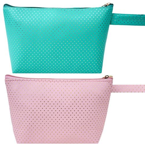 Orviz Cosmetic Bag Pouch For Women ( Teal + Pink )