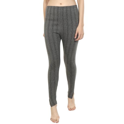 Buy ZEFFIT Dark Grey Solid Cotton Thermal Leggings Online at Best