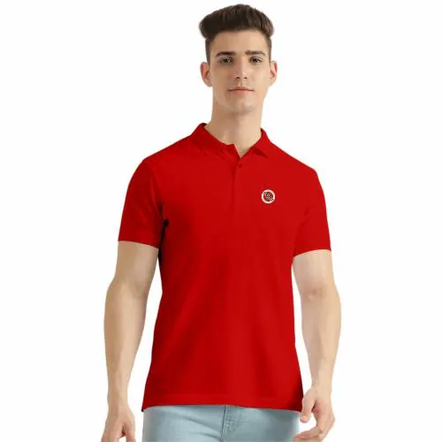 Tab91 Brand, Men's Polo Logo PrintRedColour T-shirt (TCB-54225-H-RED-XL)