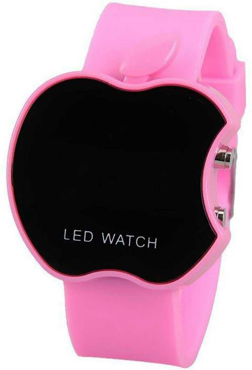 Mastrena Digital Black Dial Pink Strap Watch For Boys & Girls