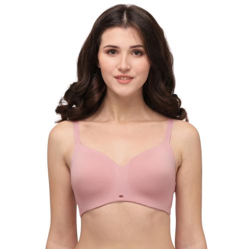 SOIE- Full coverage, Padded, Non wired Seamless Mist Bra-Mist-38D