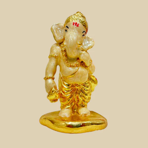 Trishty 999 Gold Plated Lord Ganesha Made With Resin