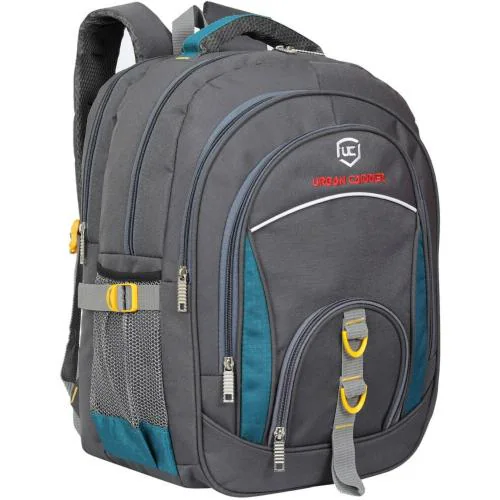 Urban Carrier Grey Polyester Laptop Backpack, 45 L|Laptop Bag|College Backpack|School Bag