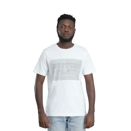 STITCH PLAY Men's Regular Fit T-Shirt (DNM/S20ST/BLK-01)