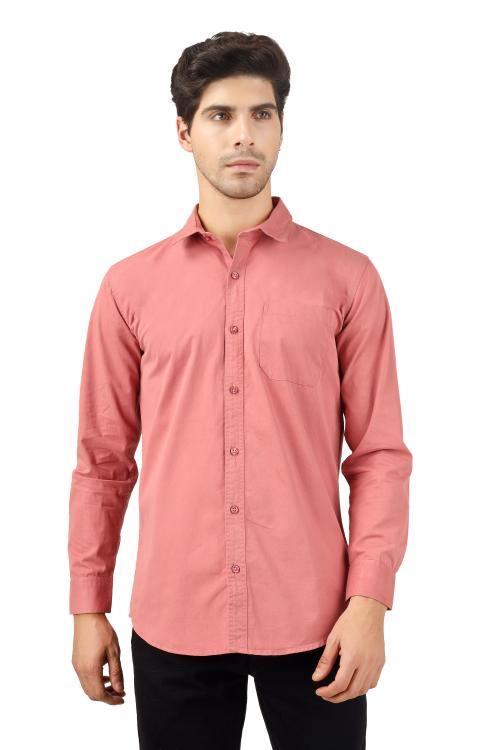 tdi Full Sleeves Formal Slim Fit Wine Shirt with Regular Collar Shirt | 100% Cotton Fabric