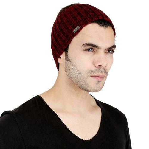 Bharatasya Unisex Maroon Wam Woolen Headband Earwarmer
