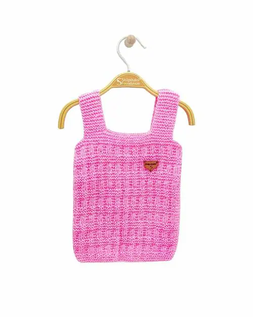 ShilpShakti Girls Multicolor Acrylic Sleeveless Vests Sweater (4-5 Years)
