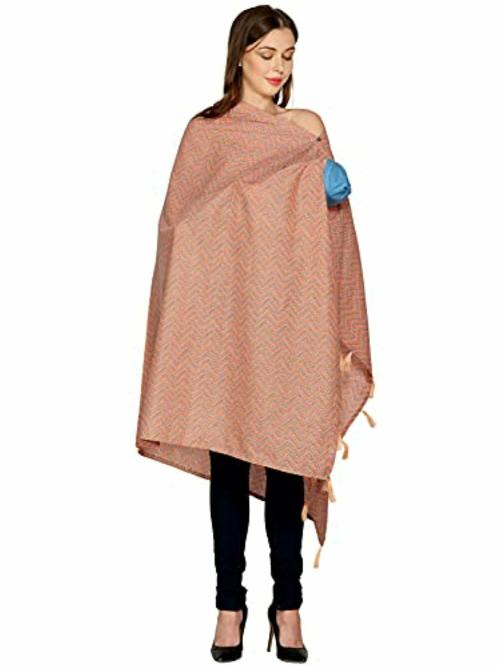 JV BROTHERS Mums Caress Feeding Cover Peach and Grey