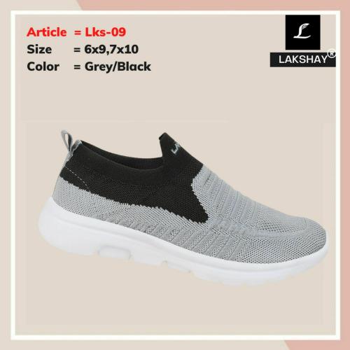 LAKSHAY SPORTS SHOE FOR GENTS GREY/BLACK Lks-09