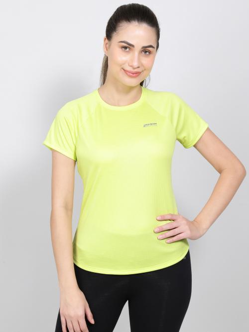 MW73 Women's Microfiber Polyester Fabric Relaxed Fit Spot Half Sleeve T-Shirt With Stay Fresh and Stay Dry Treatment