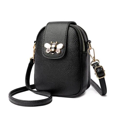 PALAY Small Crossbody Phone Bag for Women Stylish PU Leather Shoulder Bag, Classic Solid Color Women Purse Cross Body Bag, Practical Multi Layer Zipper Pouch Bag for Women Travel, Office - 1