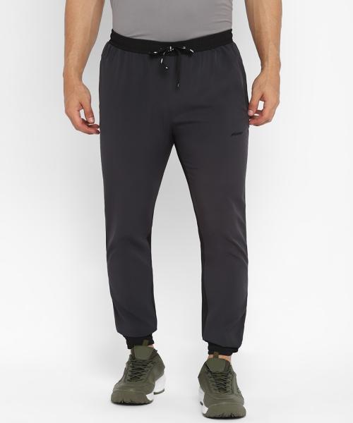 Buy Furo Black Solid Regular Fit Polyester Sports Jogger For Men Online