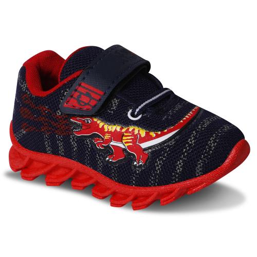SMARTOTS Kids Casual Sports Shoes for Baby Boys/Girls Age 12 Months to 4 Years BW-2-Red