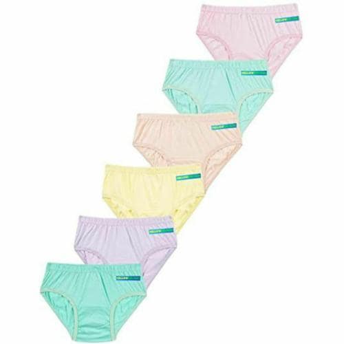YELLOWDELIGHT Girls Multicolor Cotton Pack Of 6 Panty (13 - 14 Years)