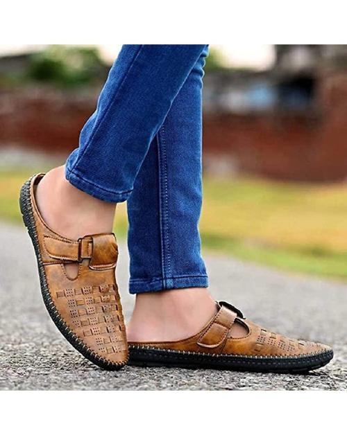Ovexa Tan Roman Sandle For Men