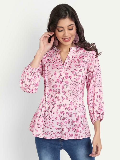 Masakali.co Women Pink Polyester Floral (XS)