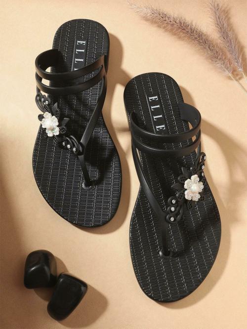 ELLE Tan flip-flops for Women