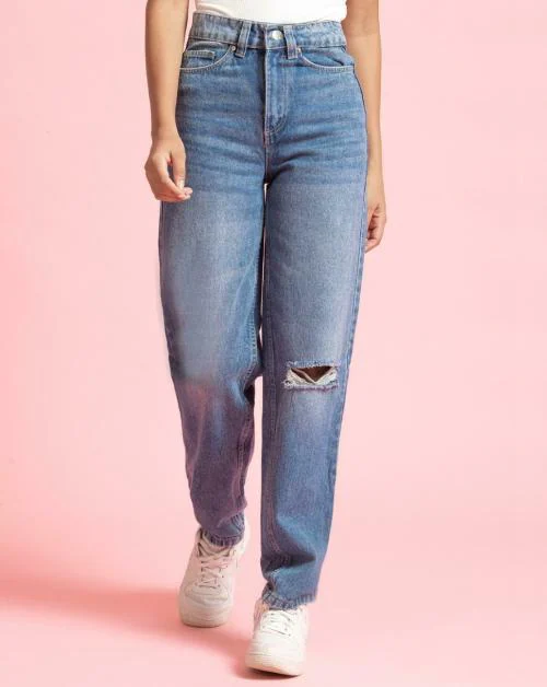 VAIRE One Slit Straight Fit Women Jeans