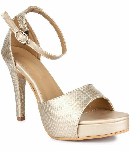 Rimboll Gold Heel Sandals for Women