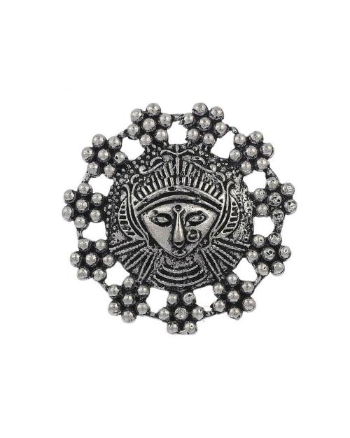 SILVERMERC DESIGNS Brass Devi Shakti Adjustable Finger Ring Suitable for Women