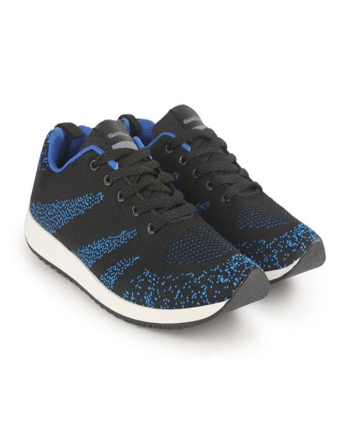 Goldstar Mens Indian Active-Plus Black Blue Sports Shoes