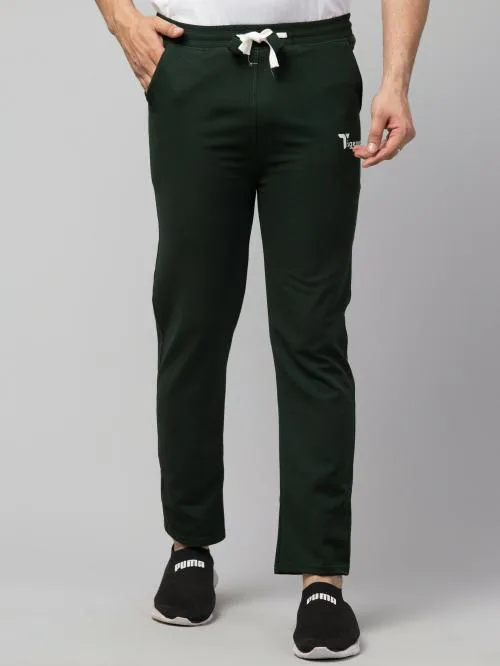 Tigenecy Men Green Solid Cotton Blend Track Pants M JioMart