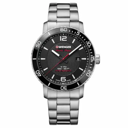 Wenger Swiss Made ROADSTER BLACK NIGHT Analog Black Dial Men's Watch - 01.1841.104